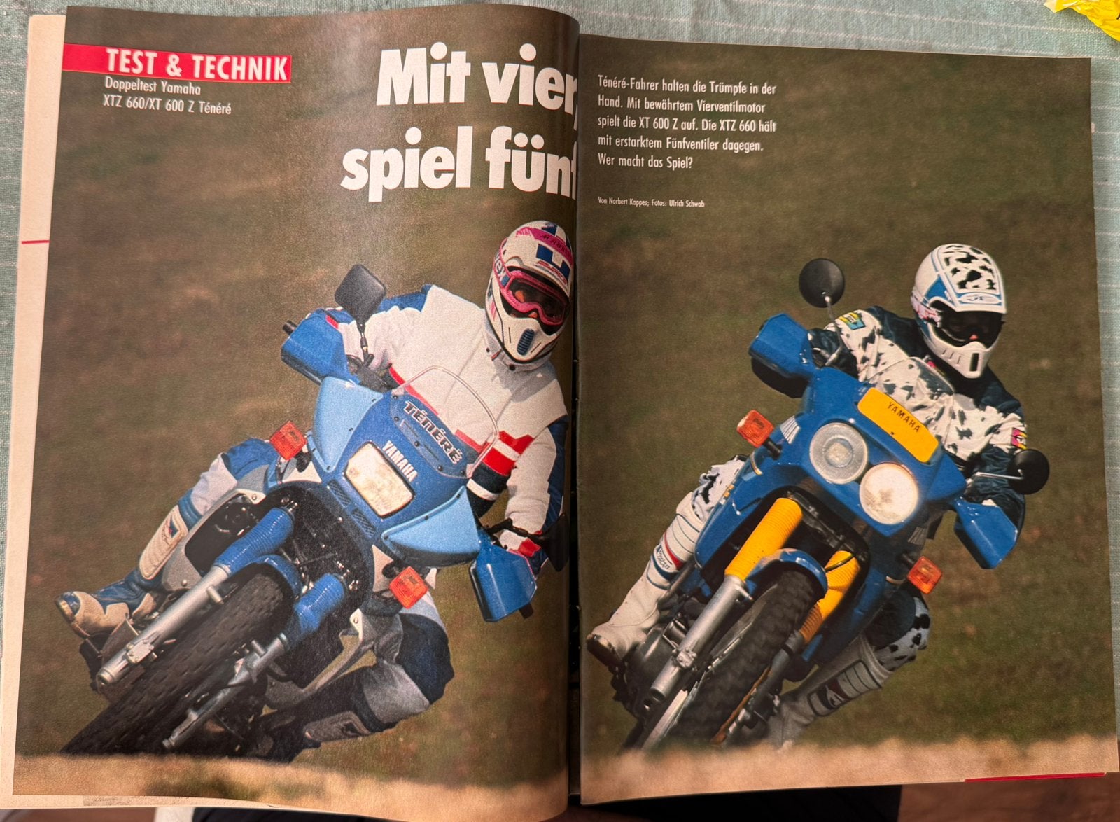 Test 1991 Yamaha XTZ660 en XT600Z Ténéré, Ophalen of Verzenden, Zo goed als nieuw, Auto's