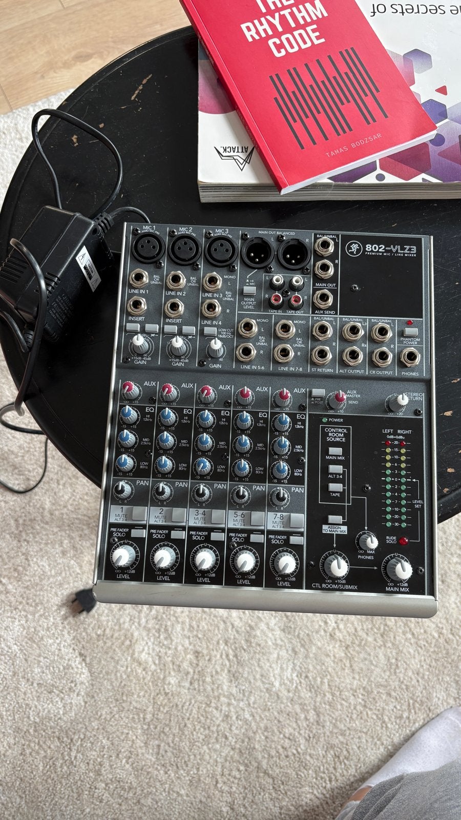 Mackie 802 VLZ3 Mixer - Zeer goede staat met adapter, Ophalen of Verzenden, Zo goed als nieuw, Minder dan 5 kanalen, Microfooningang