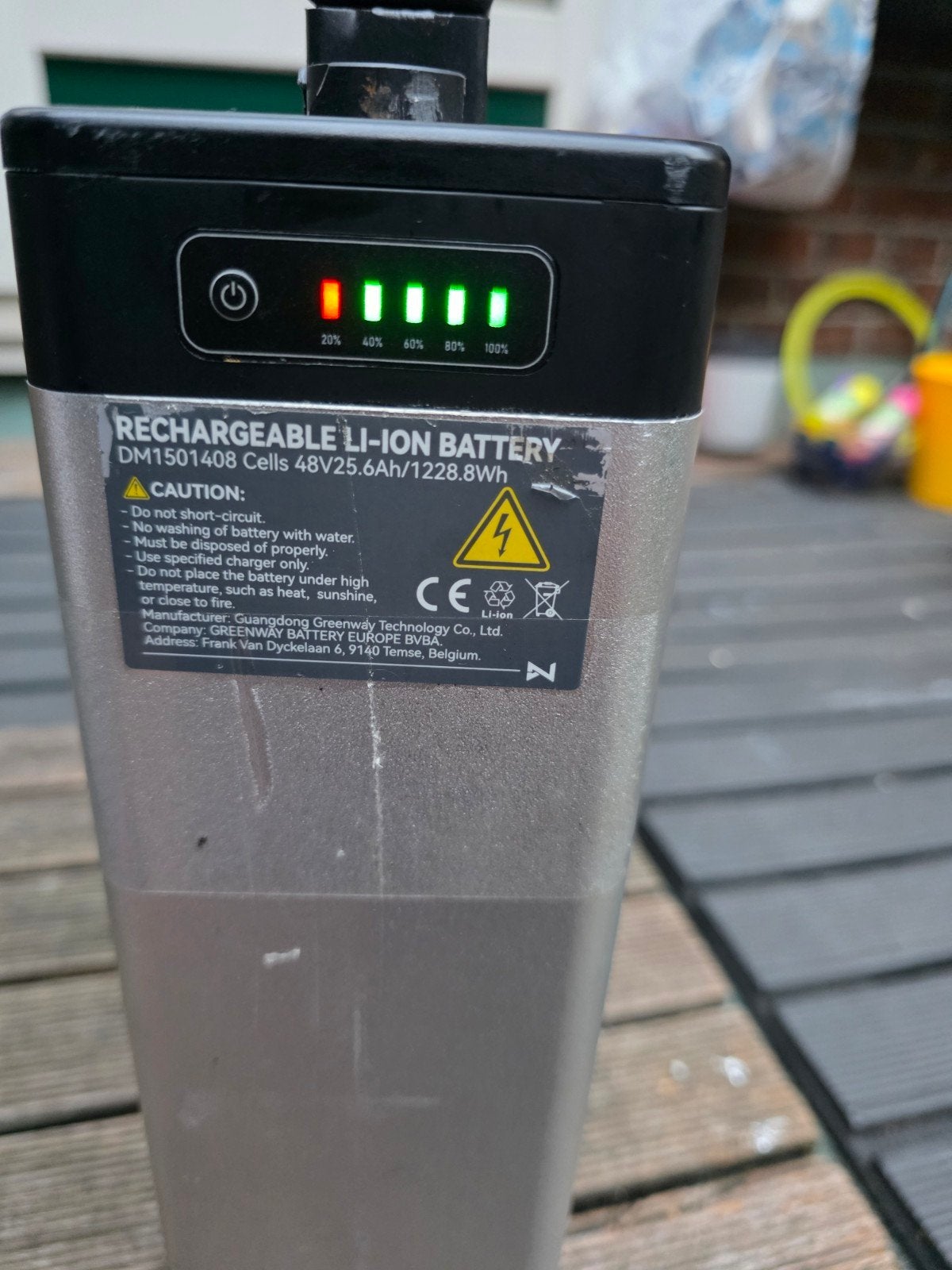 Accu 48V 25,6Ah Li-ion Batterij voor E-bike