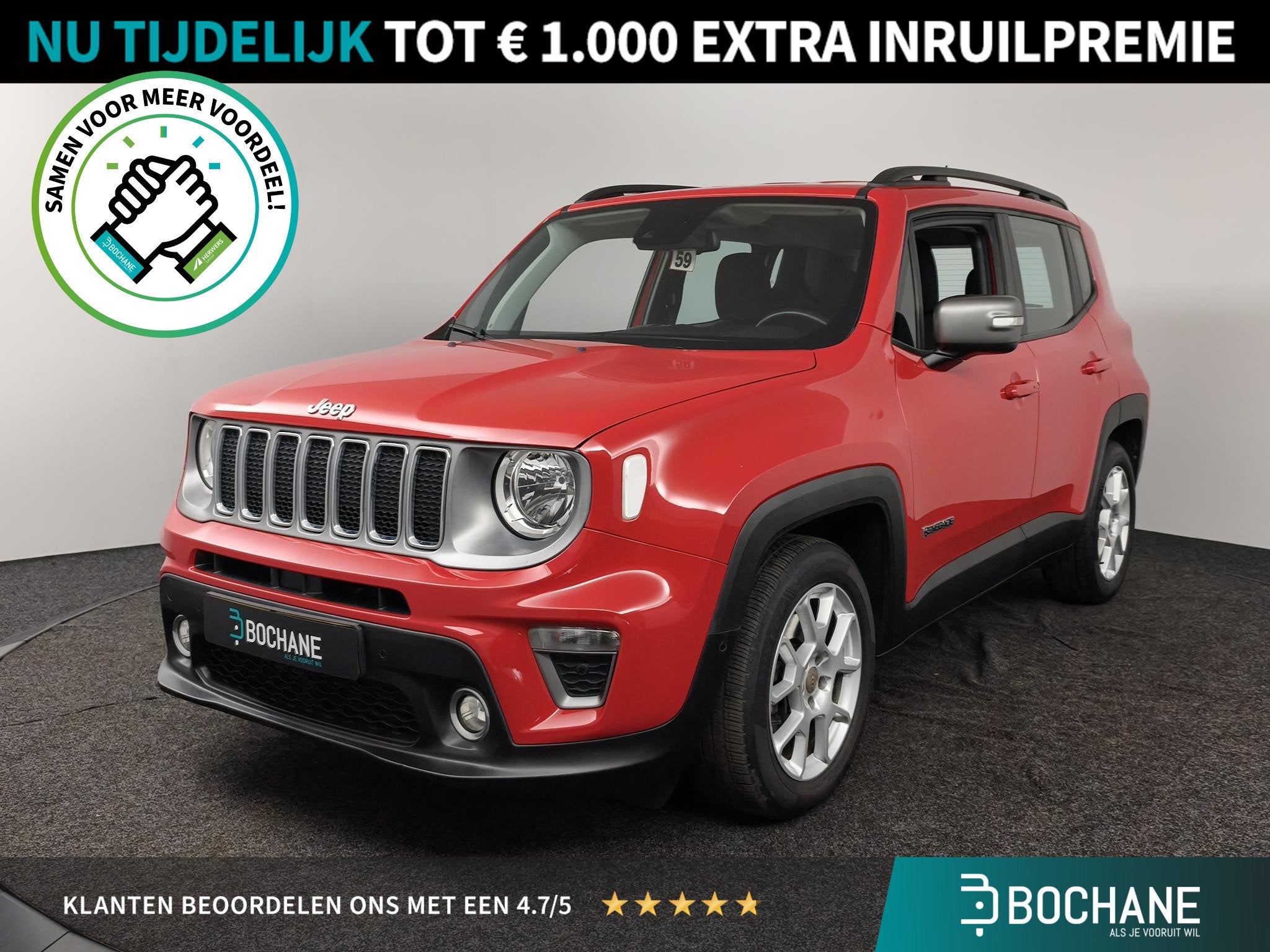 Jeep Renegade 1.3T DDCT Limited | Camera | Navigatie | Stuur