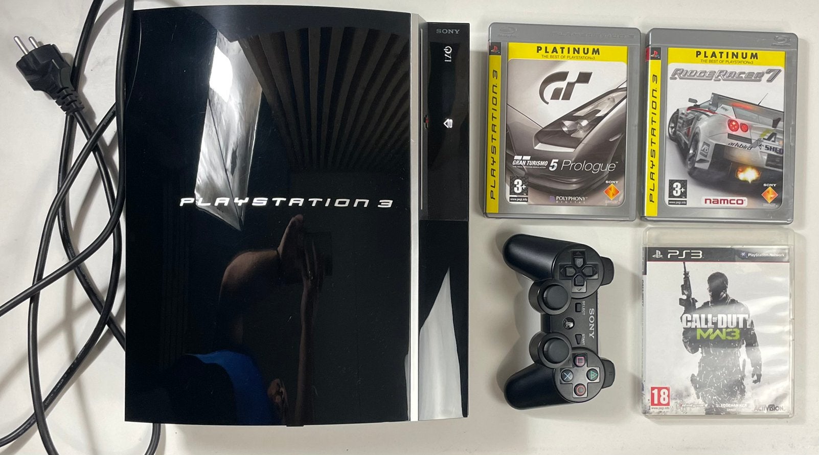 Sony PlayStation 3 Fat CECHH04 + DualShock 3 + 3 games, Spelcomputers en Games, 40 GB, Ophalen of Verzenden, Zo goed als nieuw