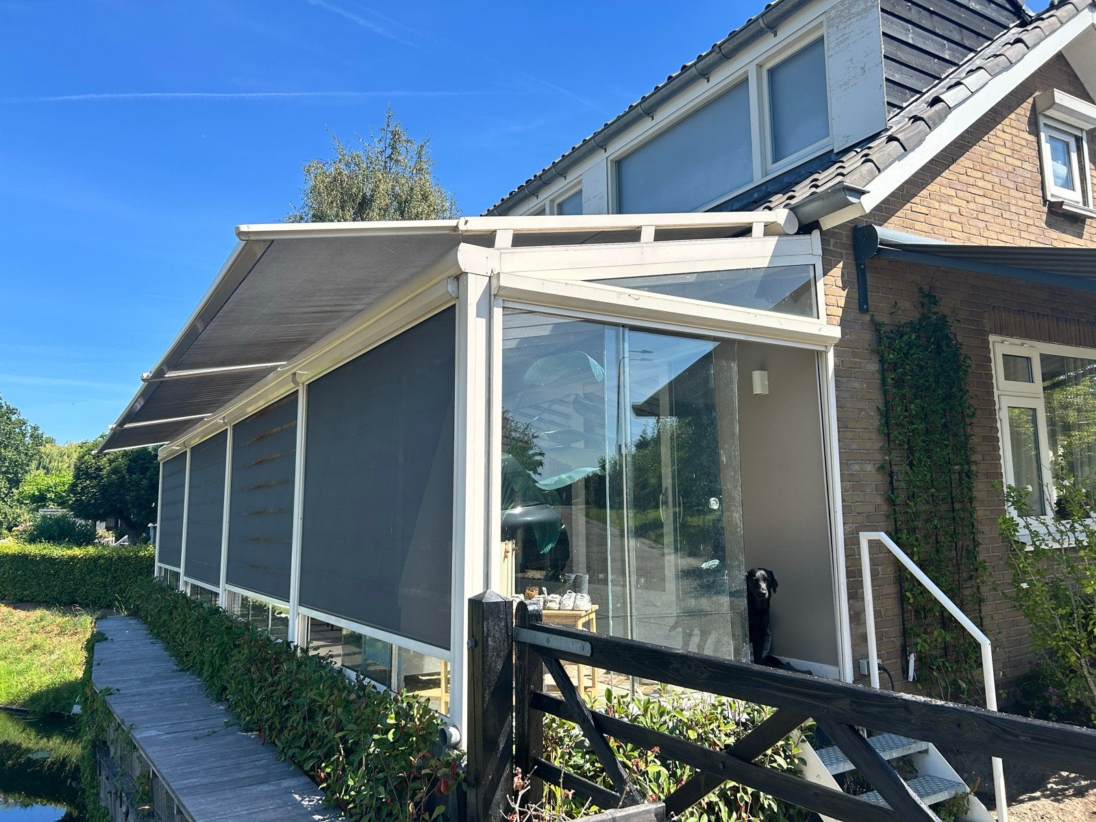 Glazen serre met zonwering, Ophalen, Gebruikt, Overige typen, 450 cm of meer