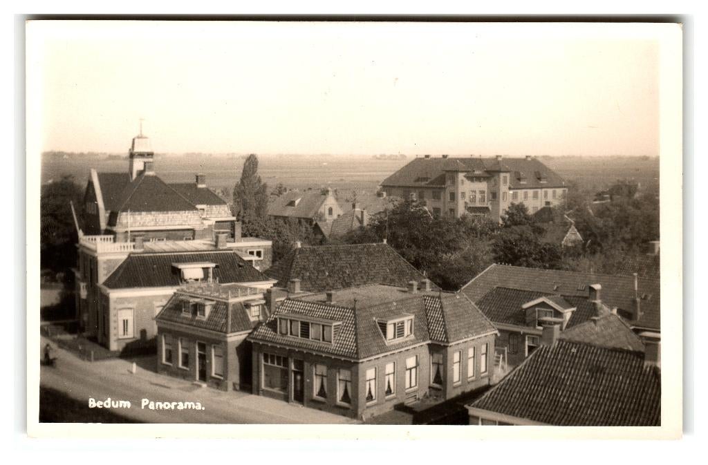 Bedum, Panorama, Verzamelen, Ansichtkaarten | Nederland, Verzenden, 1940 tot 1960, Ongelopen, Groningen