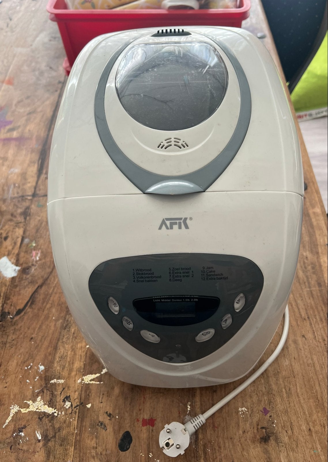 AFK Broodbakmachine met 12 programma's en kijkvenster, Gebruikt, 800 tot 1200 gram deeg, Kijkvenster, Ophalen