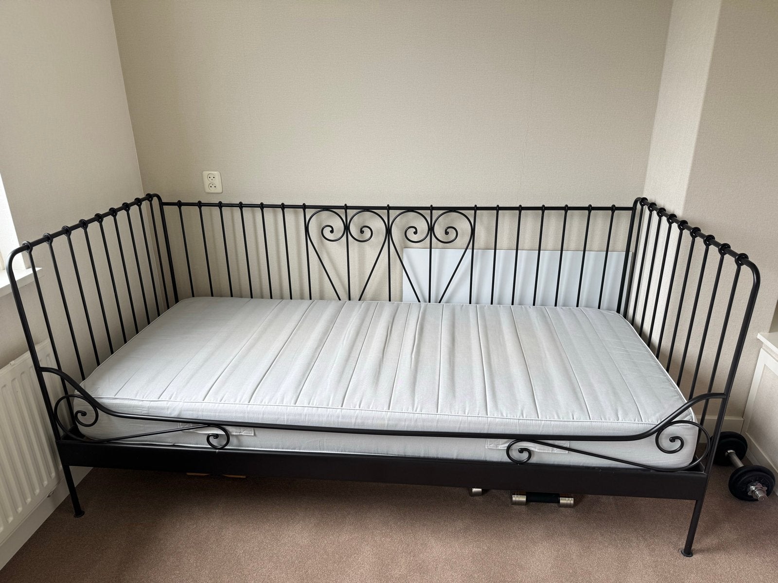 Ikea bed (evt met Sultan matras en extra dun matras), Ophalen, Gebruikt, 90 cm, Eenpersoons