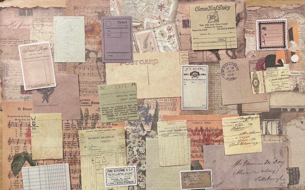 Scrapbooking vintage, kraft papier, Hobby en Vrije tijd, Scrapbooking, Verzenden, Nieuw, Papier of Karton