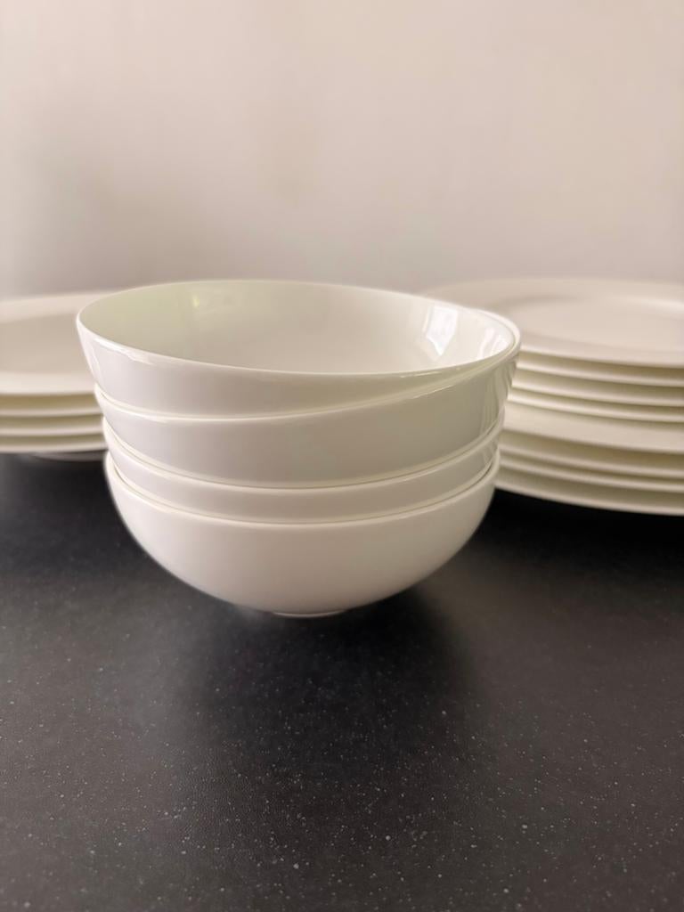 Villeroy & Boch Anmut 16-delig startset wit servies, Ophalen of Verzenden, Zo goed als nieuw, Effen, Porselein