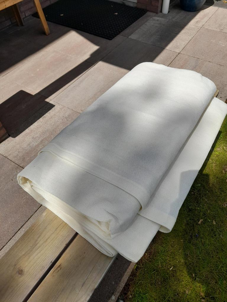 Schaduwdoek - Crème Wit, Tuin en Terras, Schaduwdoeken, Ophalen, Zo goed als nieuw