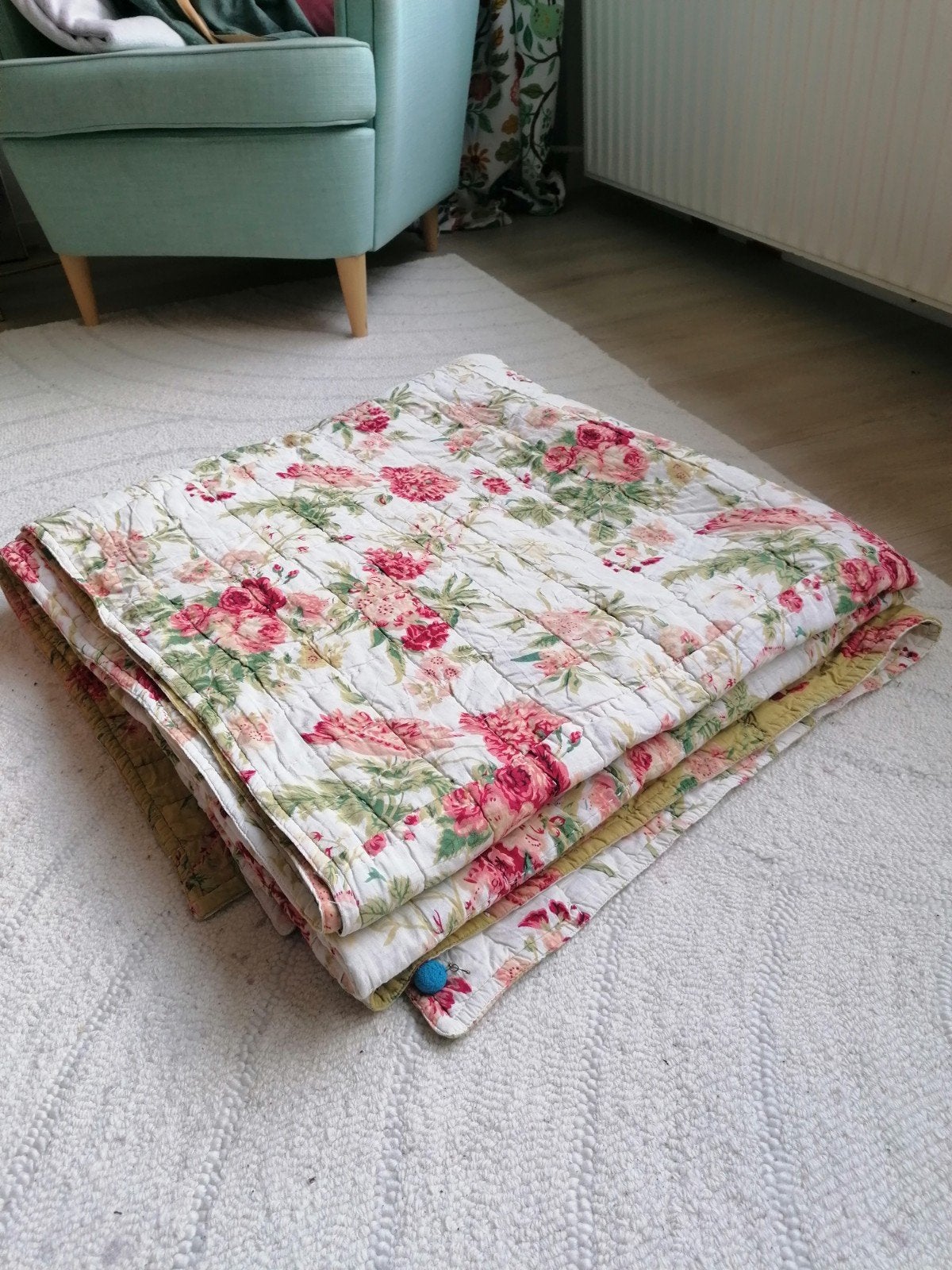 ZELDZAAM! Vintage bedsprei/quilt XXL-265cmx240cm, Ophalen, Katoen