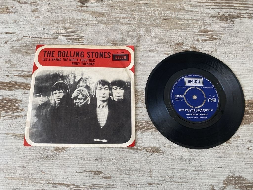 The rolling stones - let\'s spend the night together singles, Verzenden, Zo goed als nieuw, Pop