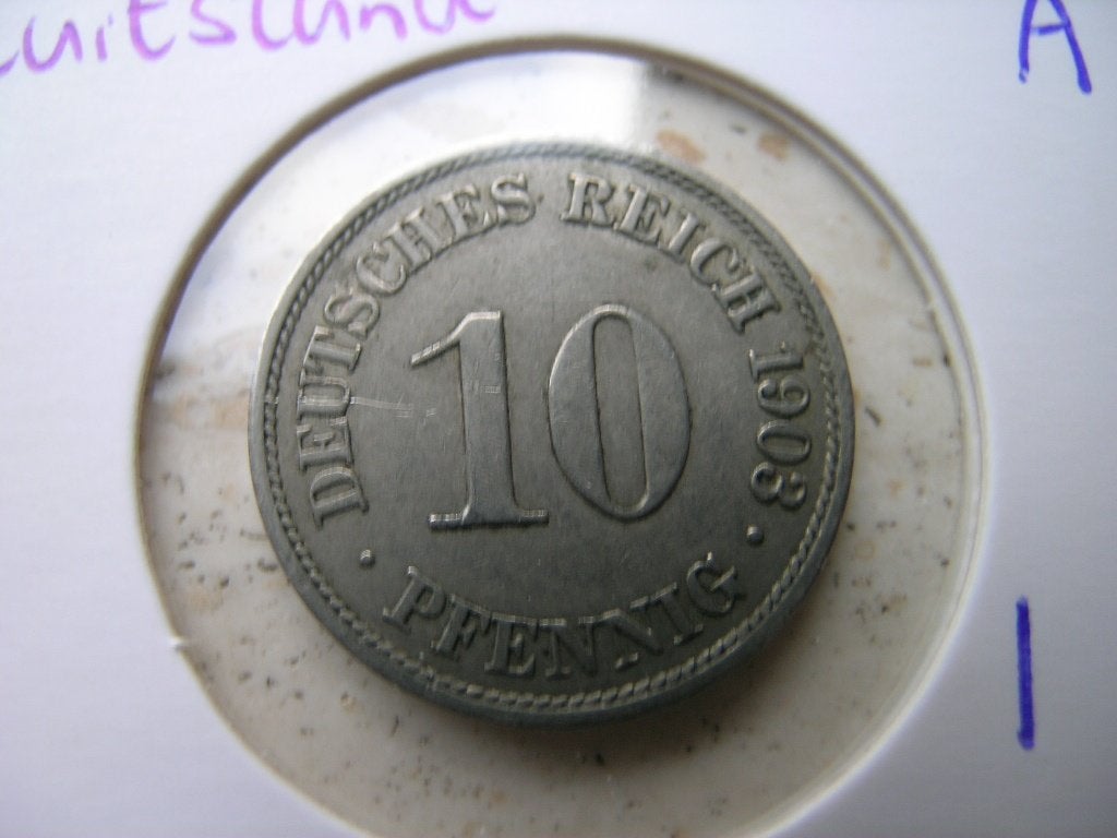 10 Pfennig 1903 A Duitsland, Ophalen of Verzenden, Duitsland, Losse munt