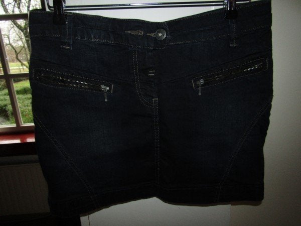 E998 Summum mt 38 rok denim ritsen, Maat 38/40 (M), Summum, Zo goed als nieuw, Boven de knie