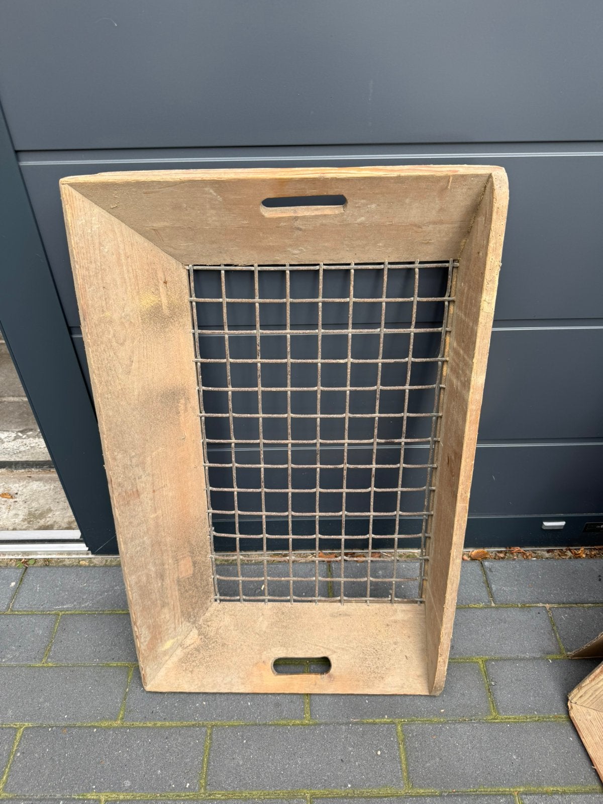 Landelijke Antieke Houten Zeef - Prachtig als Wanddecoratie, Ophalen of Verzenden