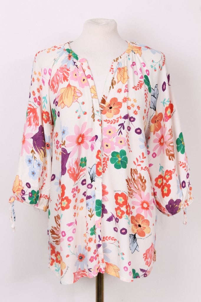 Gebloemde blouse FABIENNE CHAPOT maat 42, Kleding | Dames, Meerkleurig, Maat 42/44 (L), Ophalen of Verzenden, Zo goed als nieuw