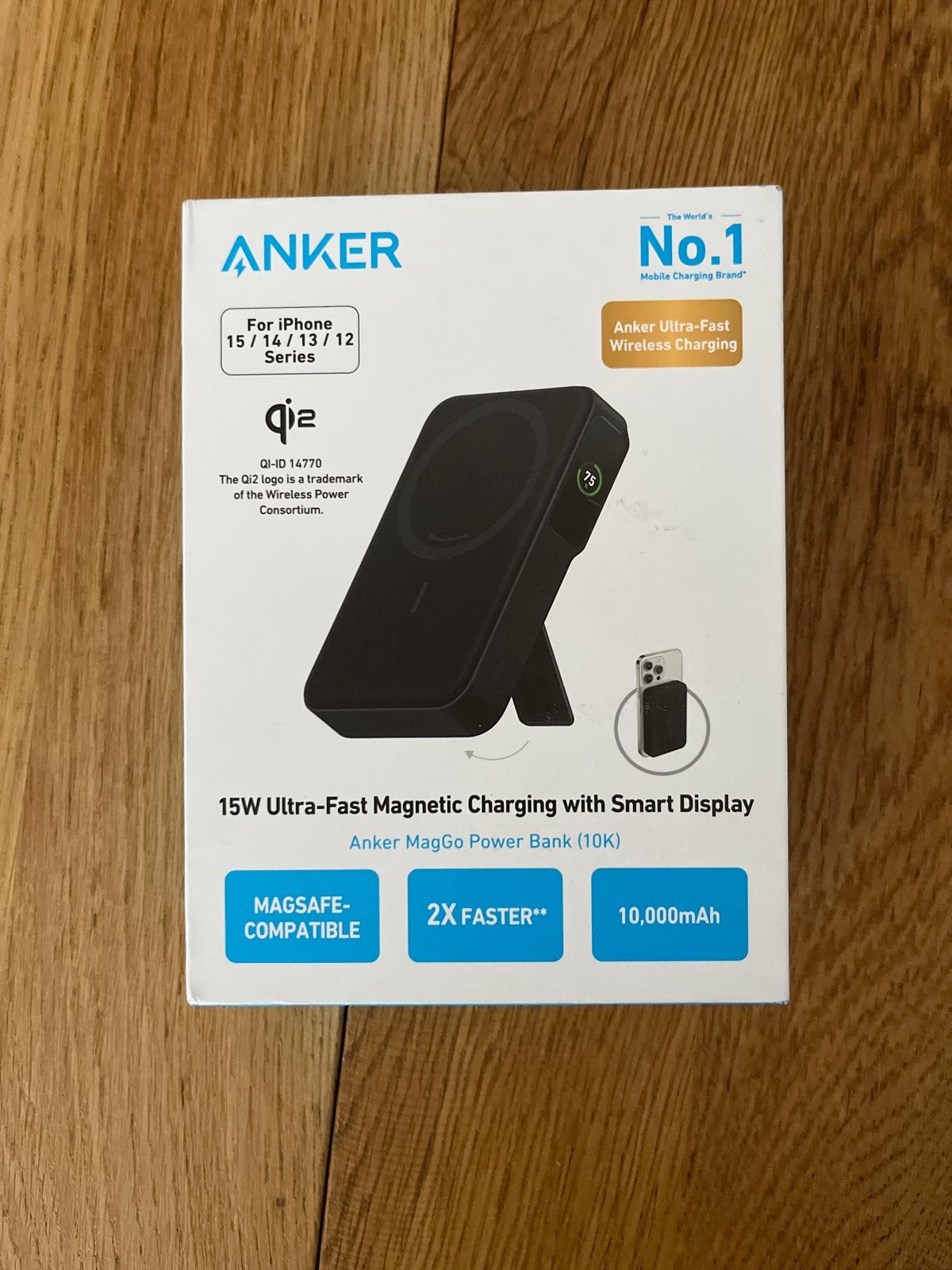 Anker MagGo Power Bank (10K) - Ongeopend en supersnel, Telecommunicatie, Mobiele telefoons | Telefoon-opladers, Anker, Nieuw, Ophalen of Verzenden