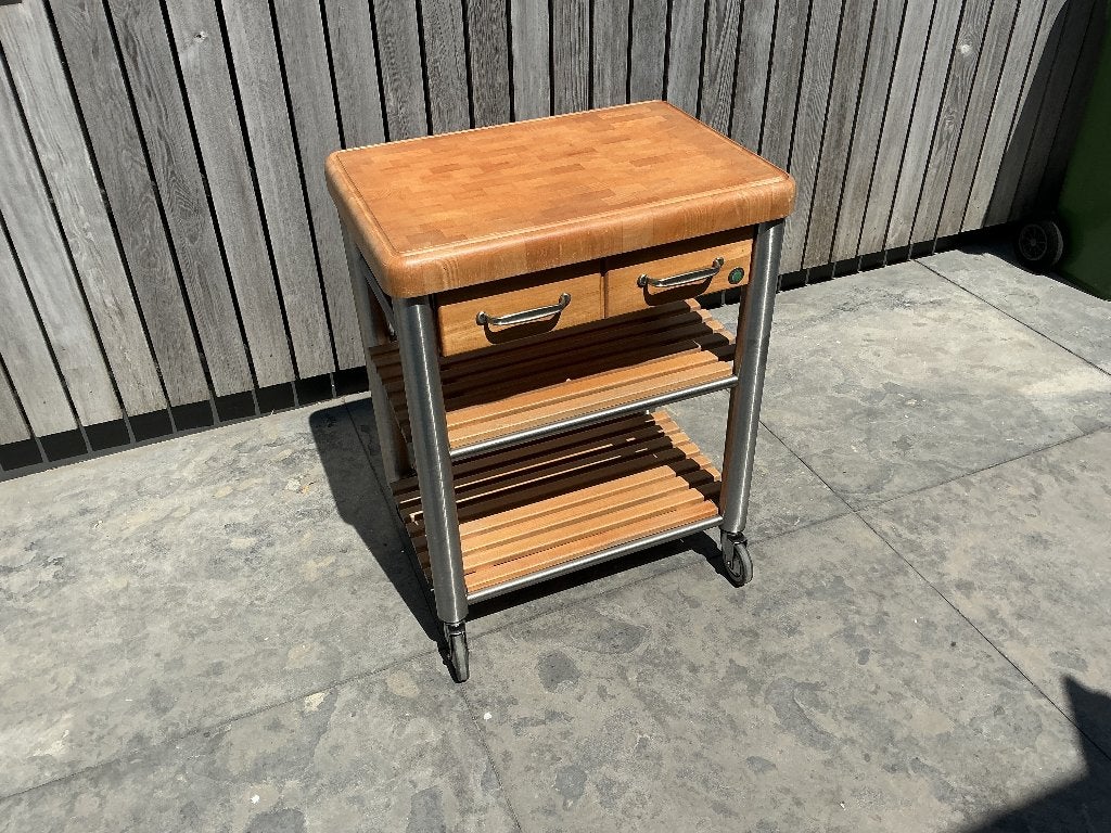 Keuken trolley Legnoart, Ophalen, Zo goed als nieuw, Rechthoekig, Hout