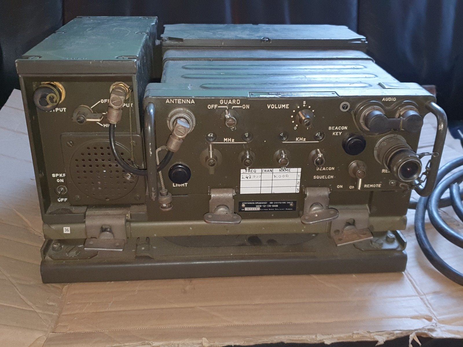VRC-240T / PRC-660TG, Verzamelen, Militaria | Algemeen, Ophalen, Landmacht, Duitsland