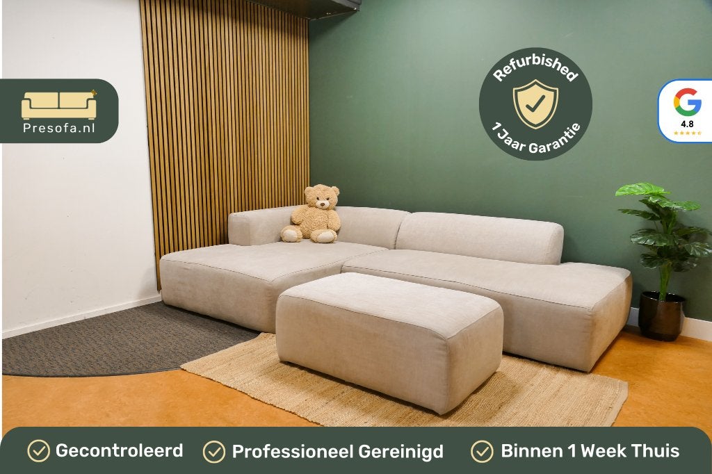 Japandi Hoekbank Beige 4x6 Sofa Modulair [Refurbished], Huis en Inrichting, Banken | Bankstellen, 250 tot 300 cm, -, -, Hoekbank