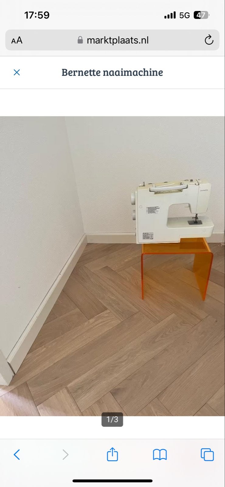 Bernette naaimachine, Hobby en Vrije tijd, Naaimachines en Toebehoren, Ophalen, Zo goed als nieuw, Naaimachine, Overige merken