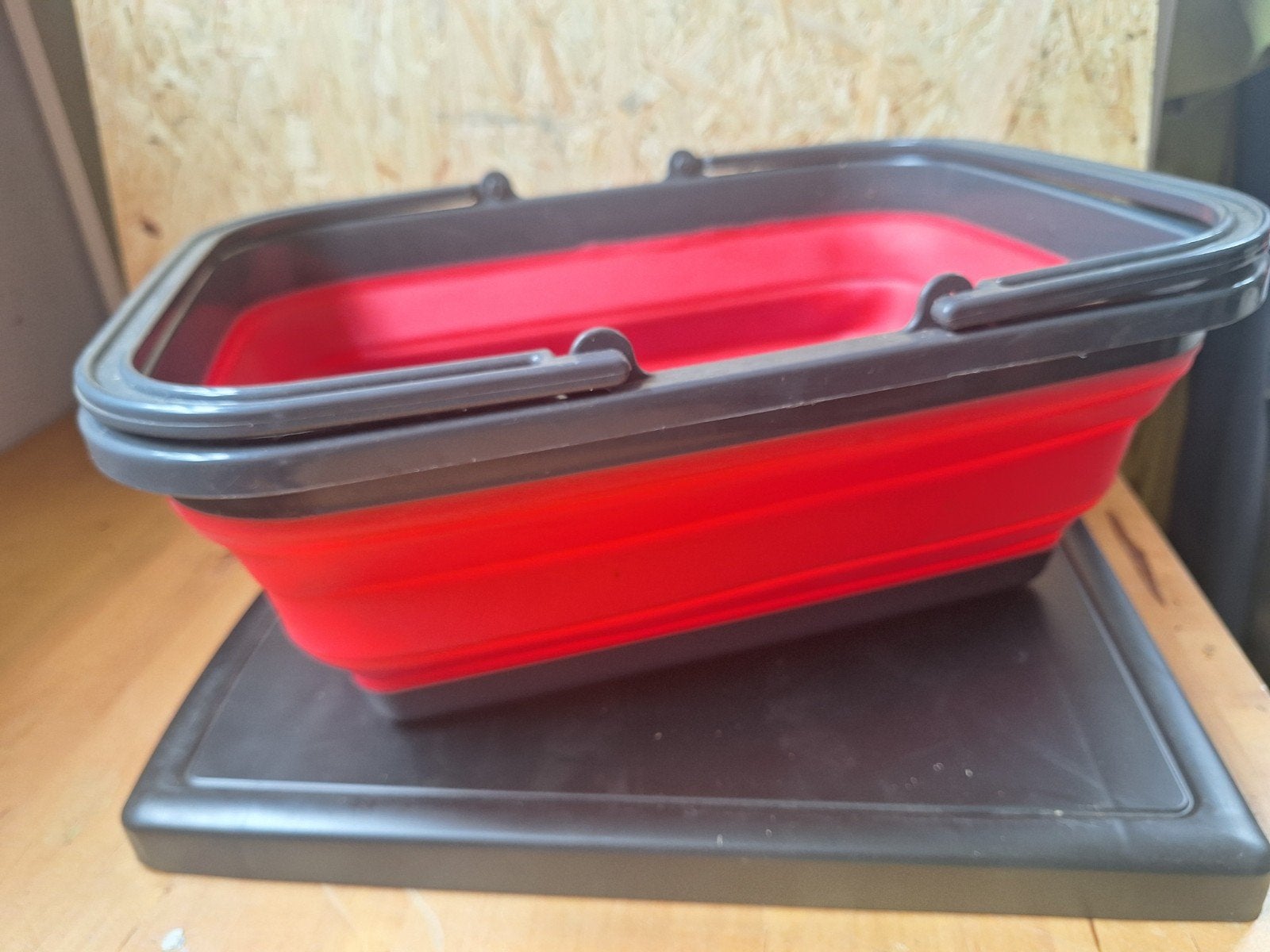 Opvouwbare emmer/mand - Rood/Grijs, Ophalen of Verzenden, Gebruikt