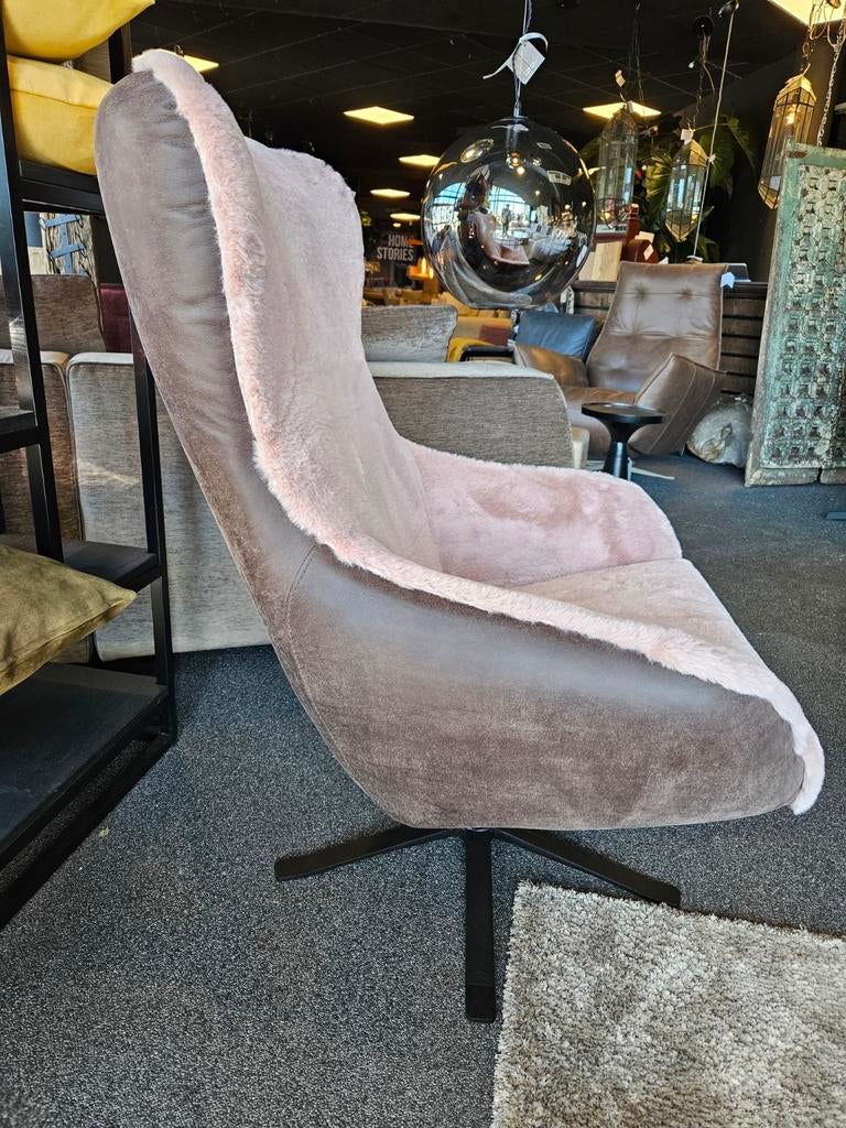 Fauteuil BJORN bunny met rundleer, Ophalen of Verzenden, Nieuw, Leer