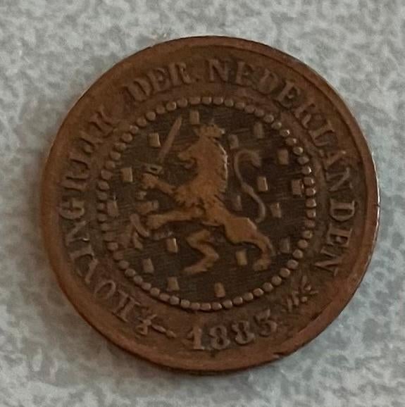 halve cent 1883 Willem III (lastig jaar), Postzegels en Munten, Munten | Nederland, Ophalen, Koning Willem III, Overige waardes