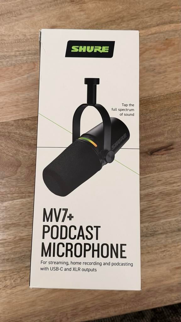 Shure MV7+ Podcast Microfoon (in doos), Muziek en Instrumenten, Microfoons, Ophalen of Verzenden, Zo goed als nieuw, Studiomicrofoon