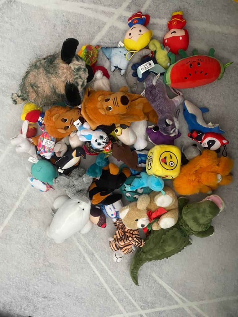 Grote verzameling knuffels, diverse soorten en maten, Gebruikt, Overige merken, Overige karakters, Overige typen