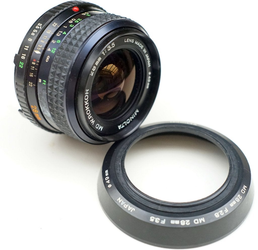 MD W. Rokkor 28mm f3.5 (Minolta-MD mount), Ophalen of Verzenden, 1960 tot 1980