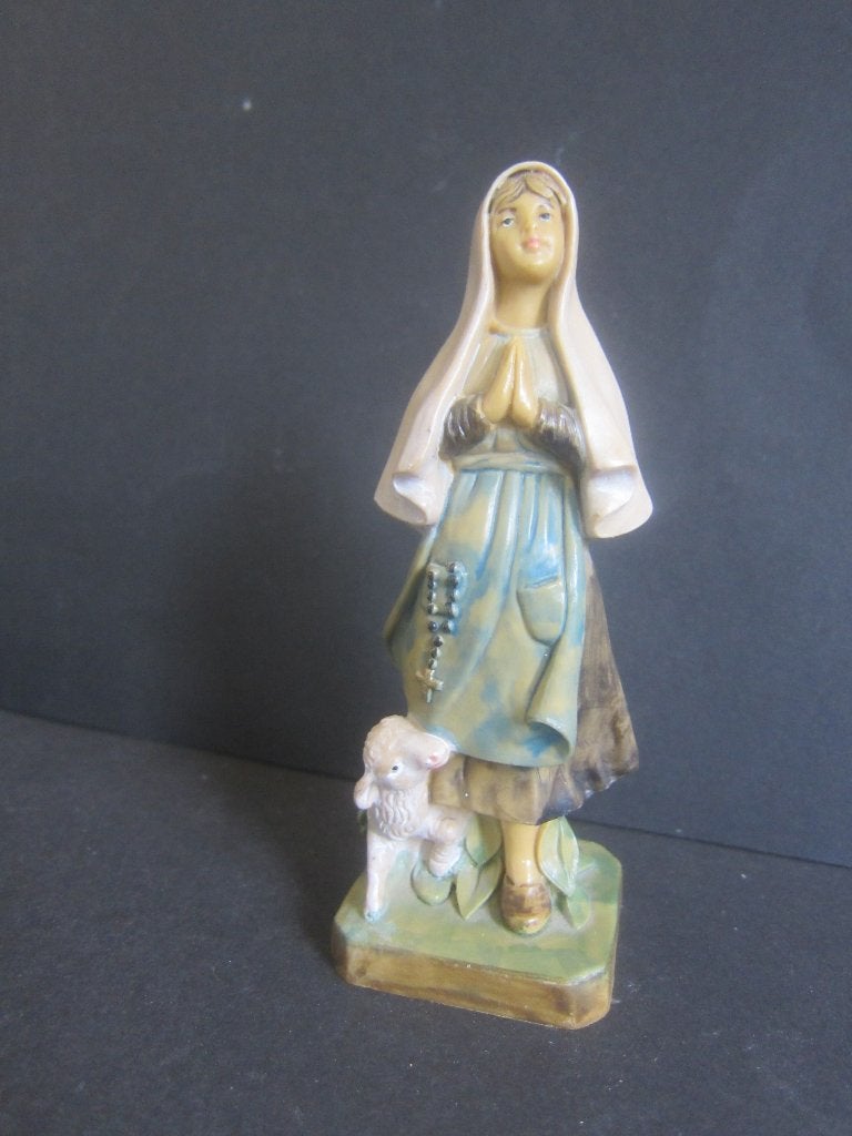 Kerst Oud Kribbe beeldje Maria Jozef  herder met lam schaap, Ophalen of Verzenden