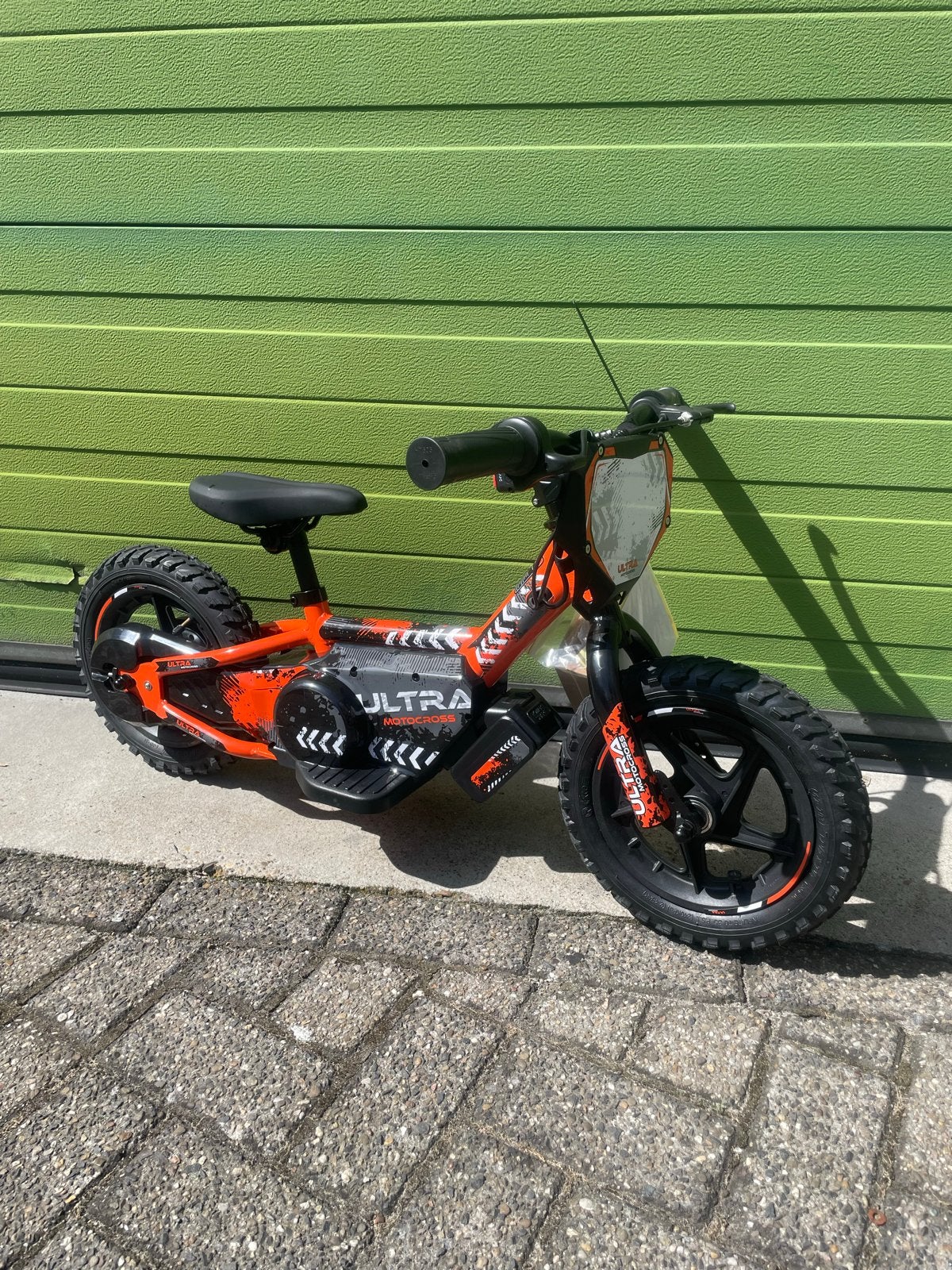 Elektrische loopfiets 12 inch - Oranje/Zwart KTM look, Fietsen en Brommers, Ophalen, Nieuw, Velgrem, Minder dan 16 inch