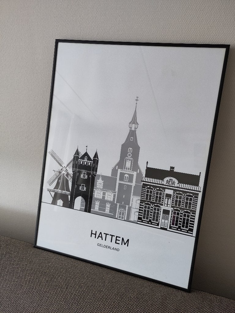 Poster Hattem inclusief lijst, Huis en Inrichting, Ophalen, Hangend, 60 cm, 80 cm