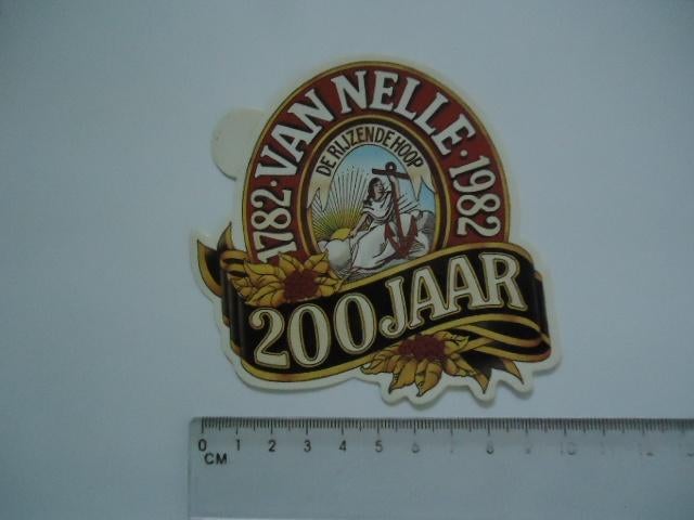 sticker oud Van Nelle 1982 Rijzende hoop tabak sigaret rotte, Verzenden, Zo goed als nieuw, Bedrijf of Vereniging