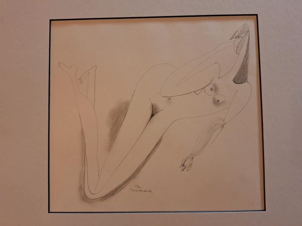 Abstracte Naakt Tekening van Theo Beerendonk, Ophalen of Verzenden