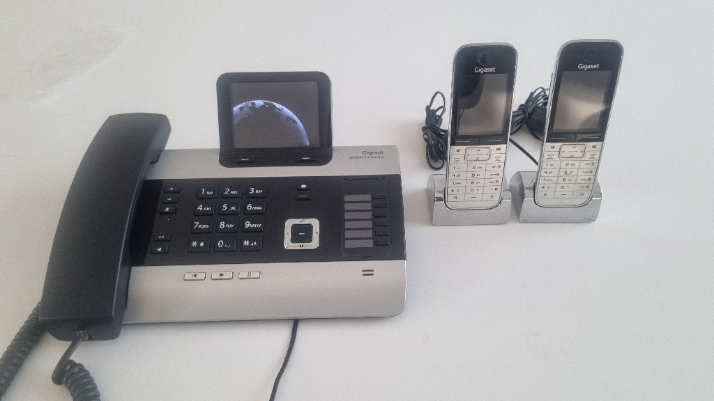 Siemens Gigaset DX800A All-in-One IP telefooncentrale 2xSL78, Ophalen of Verzenden, Gebruikt, 2 handsets