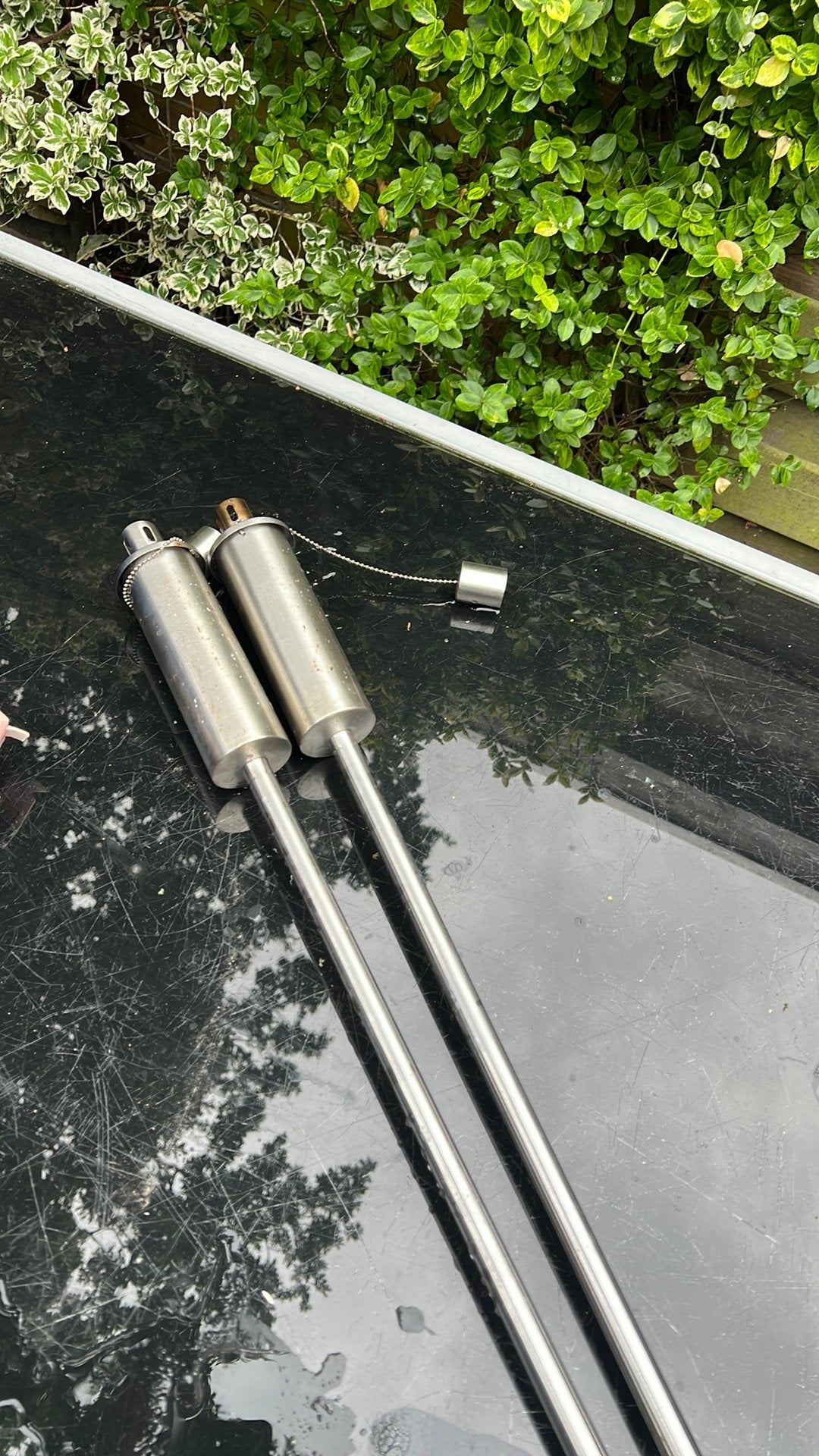 Lange metalen olielampen/ tuinfakkels, Ophalen of Verzenden