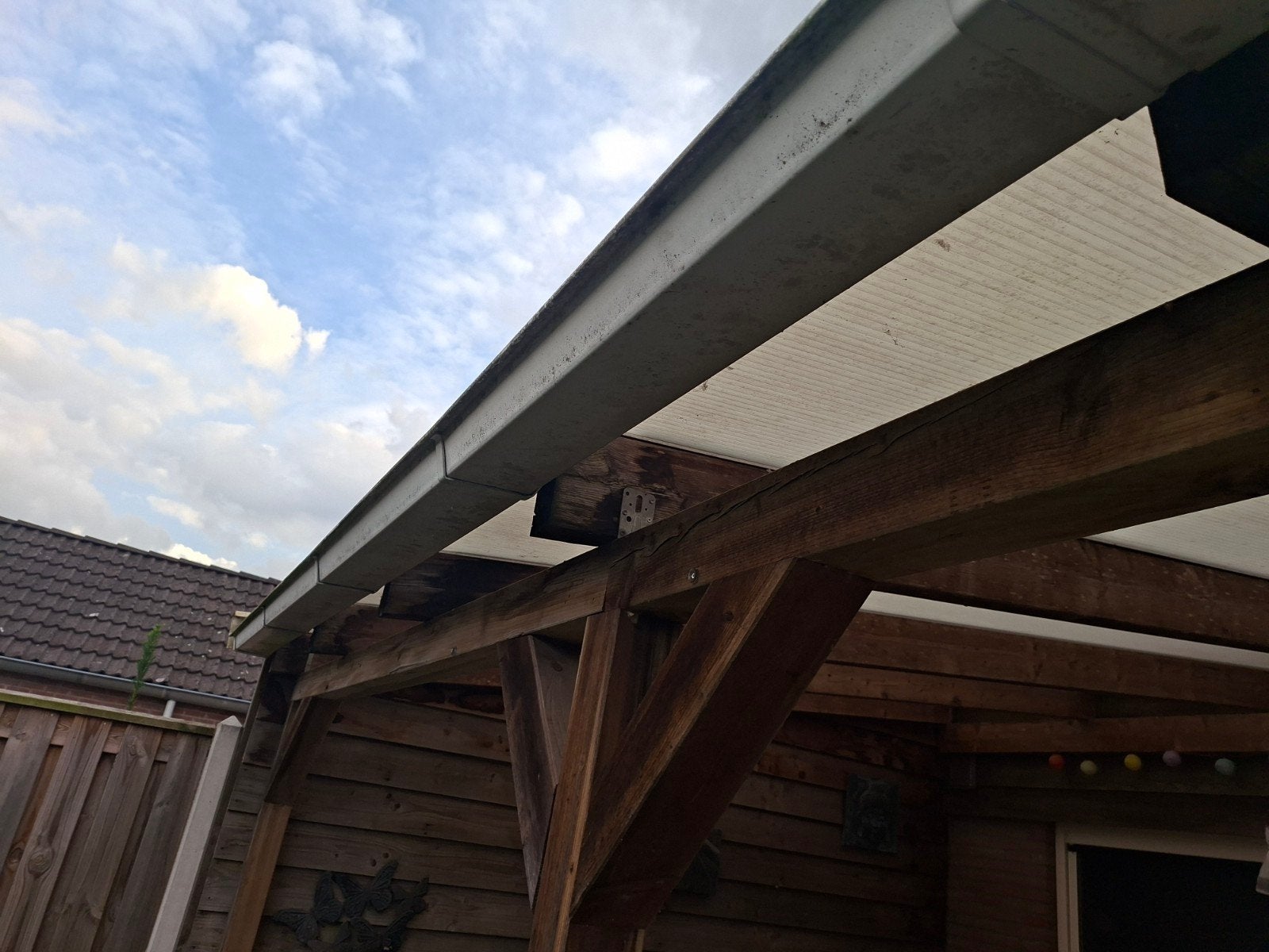 Houten Veranda met Polycarbonaat Dak, Tuin en Terras, Ophalen, Gebruikt, Veranda