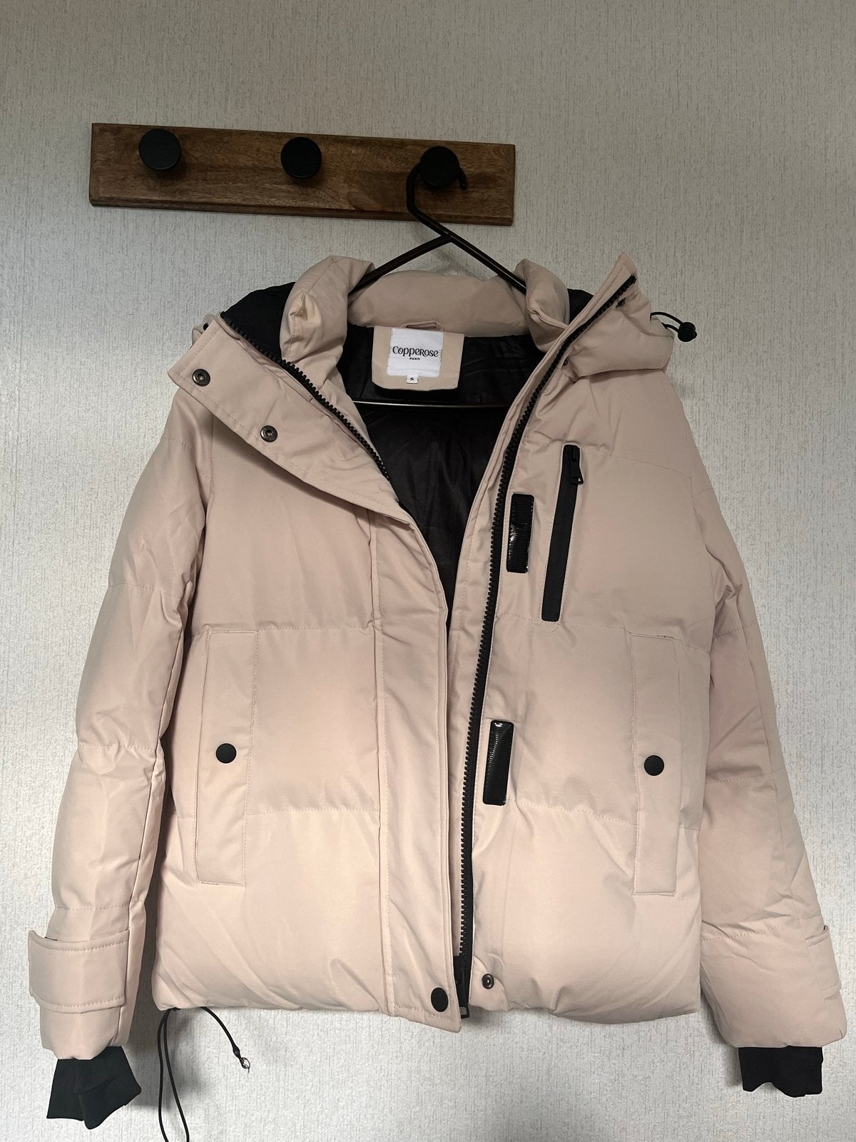 Copperose Paris winterjas maat S, Kleding | Dames, Jassen | Winter, Ophalen of Verzenden, Nieuw, Maat 36 (S), Beige