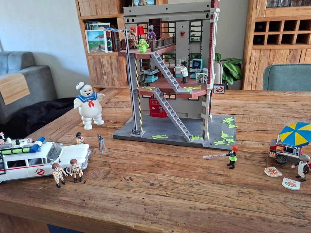 Playmobil Ghostbusters Brandweerkazerne, Auto & Poppetjes, Ophalen of Verzenden, Gebruikt, Complete set