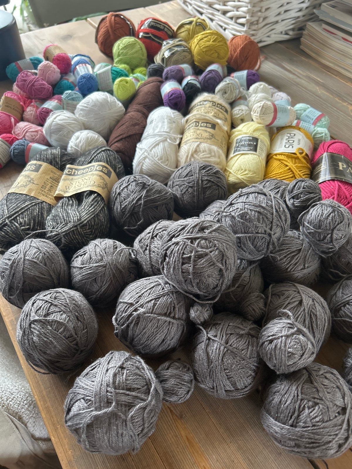 Katoen en garen, diverse kleuren en merken, Hobby en Vrije tijd, Breien en Haken, Ophalen of Verzenden, Gebruikt, Breien of Haken