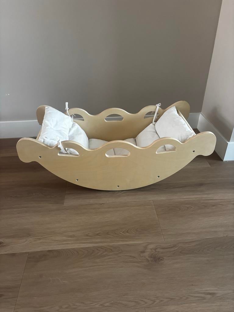 Houten schommel/klim boog met kussen, Ophalen, Gebruikt, Overige typen