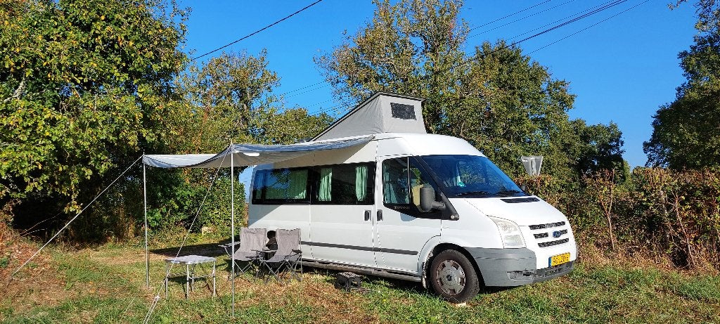 Ford Transit 2010, APK april 2027, hefdak, trekhaak, L2H2, Caravans en Kamperen, Campers, Buscamper of Camperbus, Ford, Tot en met 2