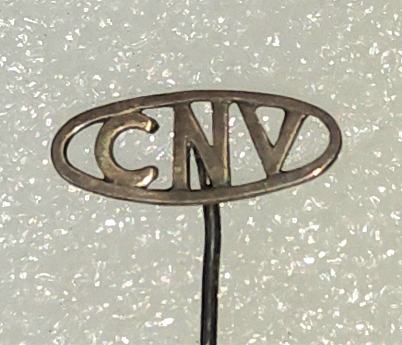 Zilveren Speldje CNV - Vintage Vakbond, Ophalen of Verzenden, Gebruikt, Overige onderwerpen, Speldje of Pin