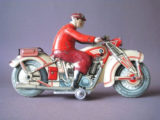 Tipp & co blikken motorfiets us zone Germany 1950, Antiek en Kunst, Ophalen of Verzenden