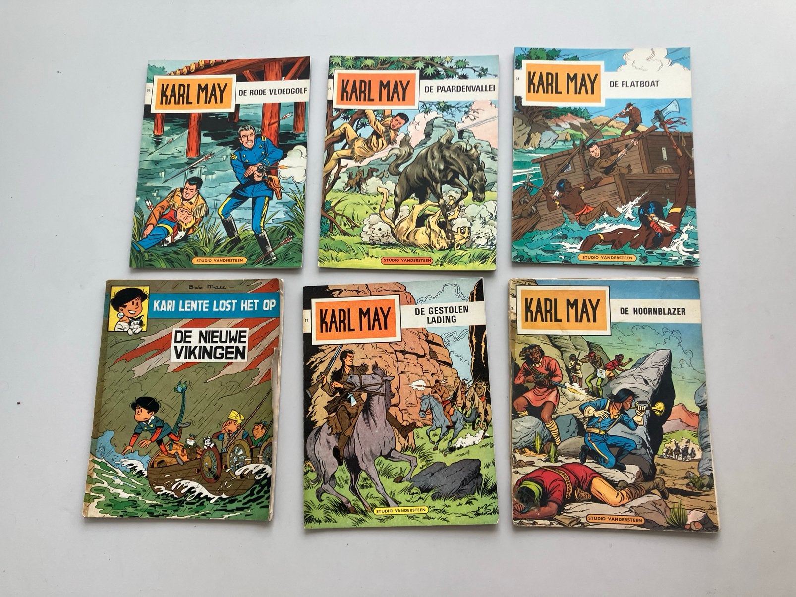 5x Karl May, 1x Kari, Willy van der Steen, Verzenden, Gelezen