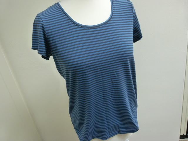 Blauw gestreept basic shirt maat L Sandwich 42 44, Blauw, Maat 42/44 (L), Ophalen of Verzenden, Zo goed als nieuw