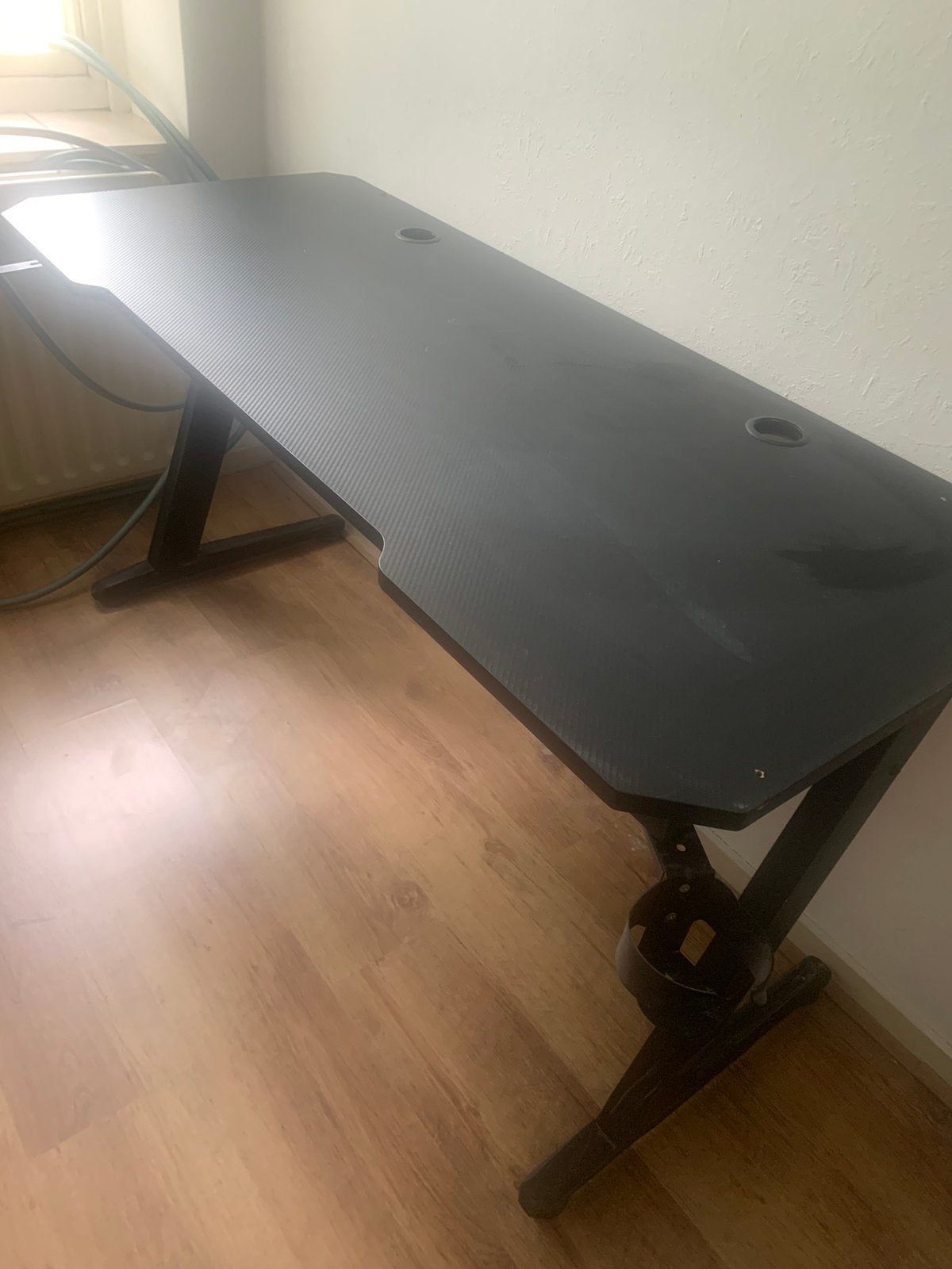 Zwart Bureau gamen, Ophalen, Gebruikt, Zwart, Gamingbureau