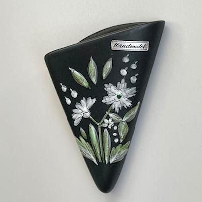 vintage Deens WANDVAASJE handbeschilderd Ravnild keramiek, Antiek en Kunst, Antiek | Keramiek en Aardewerk, Ophalen of Verzenden