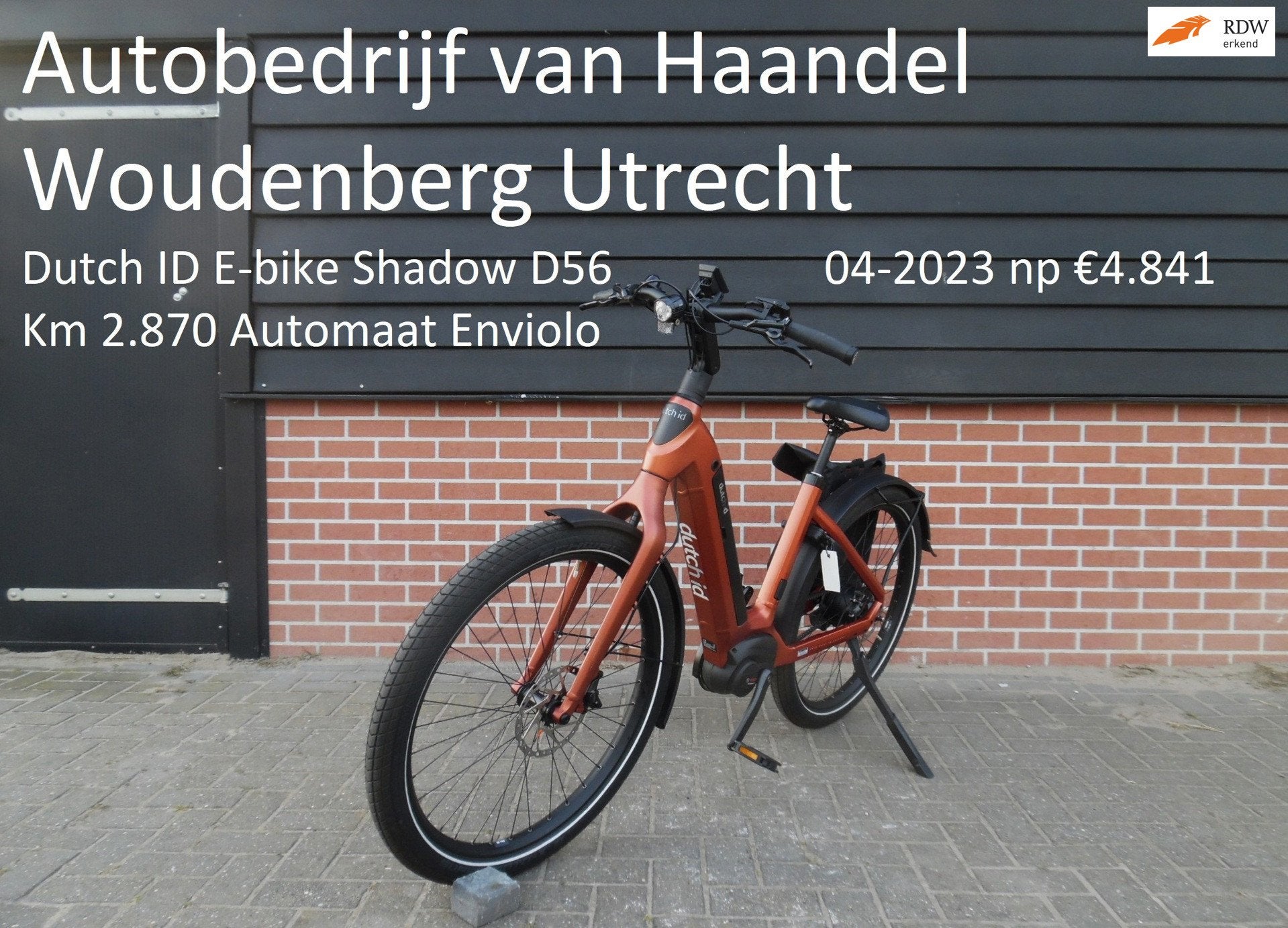 Dutch ID E-bike Shadow S75 Enviolo automatic, Overige merken, Gebruikt, Info@dutch-id.nl, Beveland 2
1948 RA  Beverwijk, NL