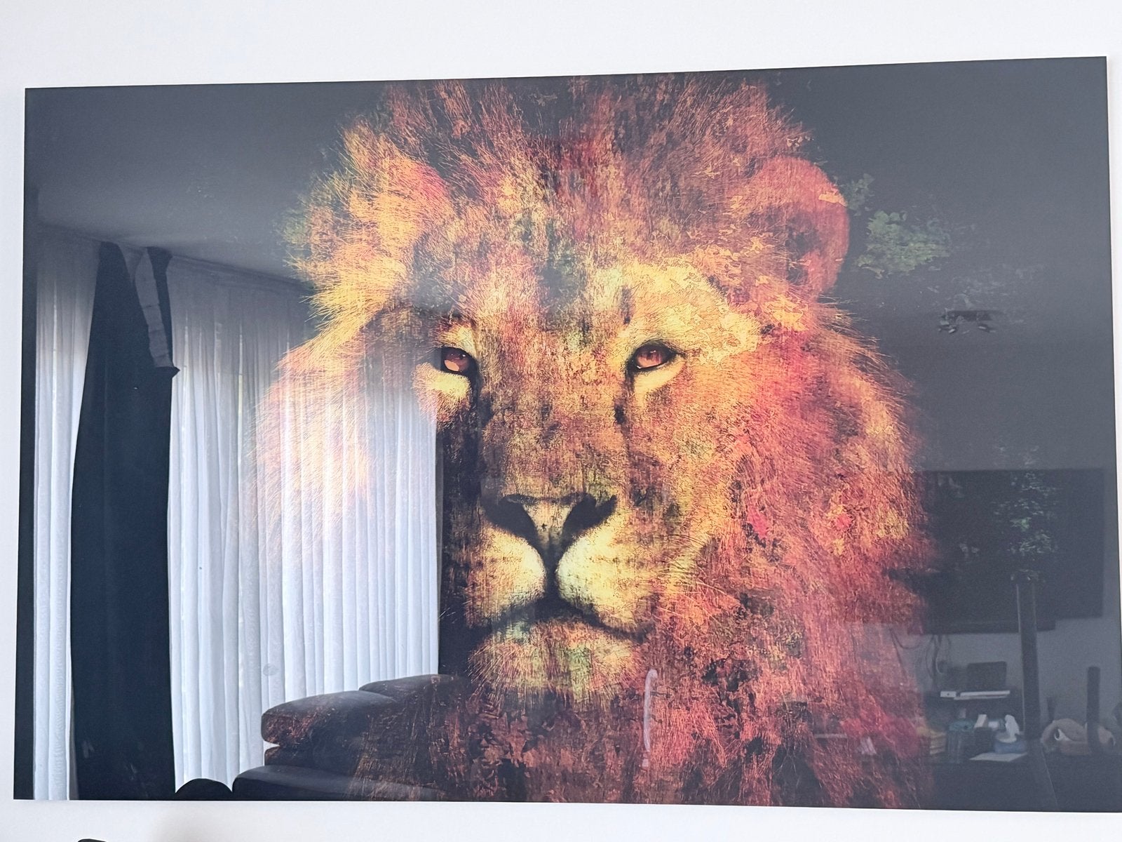Alain Delvoye - Limited Edition Leeuw op Plexiglas (180x120c, Antiek en Kunst, Kunst | Schilderijen | Klassiek, Abstract, Overige ondergronden